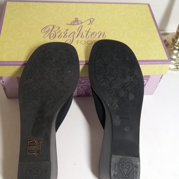 Brighton "Isabel" Black Wedge Shoes Size 6M Excellent condition - Picture 3 of 5